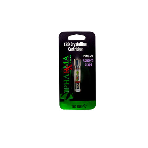 PharmaXtracts: Concord Grape CBD Vape Cartridge (125mg)