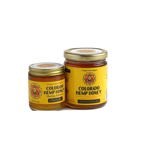 Colorado Hemp Honey: Lemon Stress Less CBD Honey 6oz Jar (500mg)