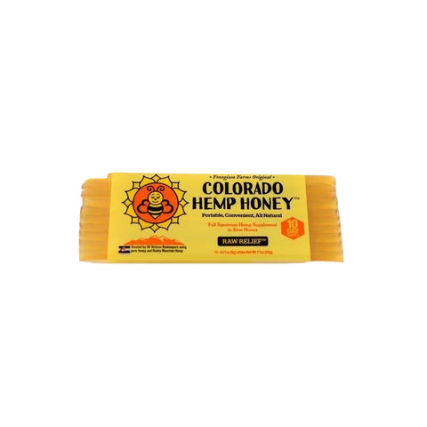 Colorado Hemp Honey: Raw Relief CBD Honey Sticks 10-Pack (150mg)
