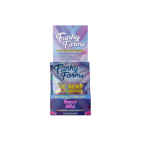 Funky Farms: Berry CBD Infused Drink Mix (25mg) Display Box
