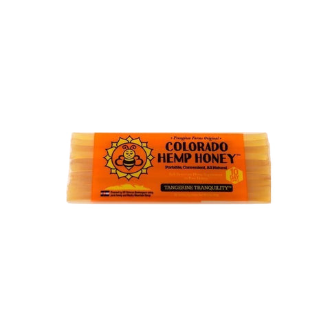 Colorado Hemp Honey: Tangerine Tranquility CBD Honey Sticks 10-Pack (150mg)