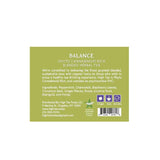 Organic Balance: 10 Count 2.2g 10 Count 2.2g Non-GMO Teabags Packaged In Resealable Sustainable Pouches