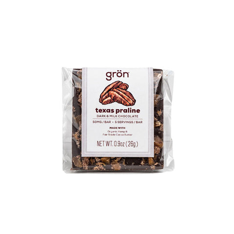 Grön CBD: Texas Praline CBD Dark & Milk Chocolate (50mg) Box of 12