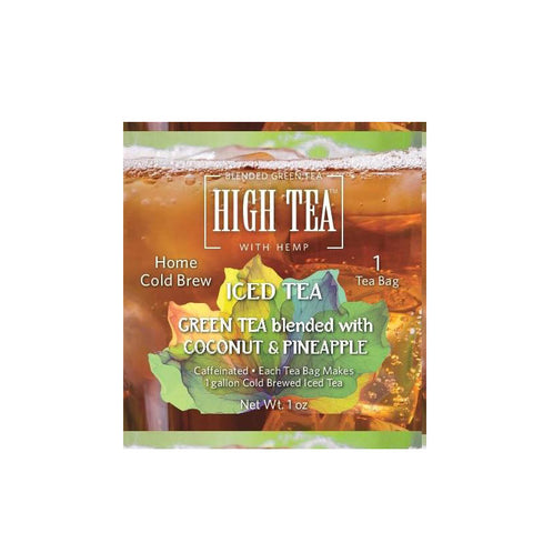 Green Tea With Coconut 8 Gram Bags To Make One Quart Of Hemp Phyto Cannabinoid Iced Tea