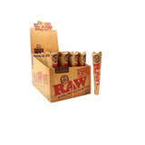 RAW: Classic Unrefined 1 1/4 Unrefined Hemp Pre-Rolled Cones Display Box