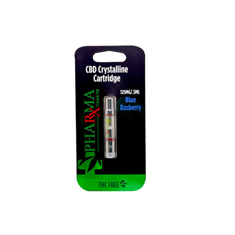 PharmaXtracts: Blue Raspberry CBD Vape Cartridge (125mg)