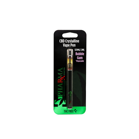 PharmaXtracts: Bubblegum CBD Disposable Vape Pen (125mg)