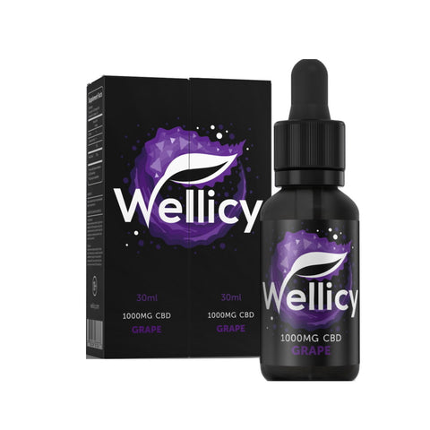 Wellicy: Grape CBD E-Liquid & Oil (1000mg)