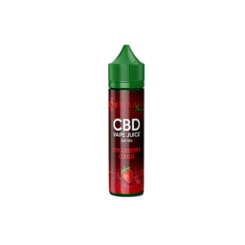 PharmaXtracts: Strawberry Cough CBD Vape Juice (500mg)