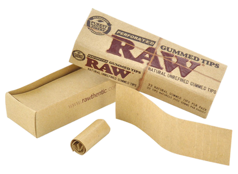 RAW: Hemp Perforated Gummed Tips Display Box